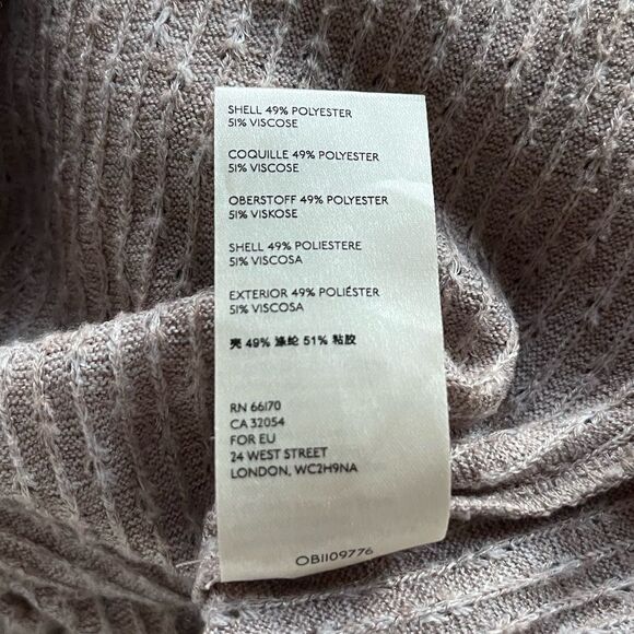 Anthropologie Maeve Addie Ruffled Hacci Cowl Neck XS mauve color - Picture 4 of 5